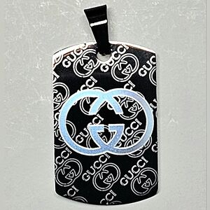 GUCCI Necklace Pendant | Black & Silver